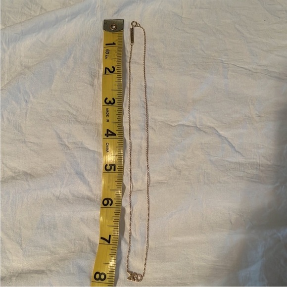 Zoe chicco XO necklace 14k yellow gold white pave diamonds - Picture 6 of 7